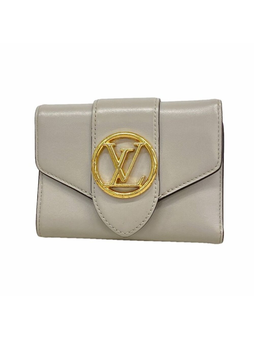 Louis Vuitton Trifold Wallet Portefeuille LV Pont Neuf Compact Gray